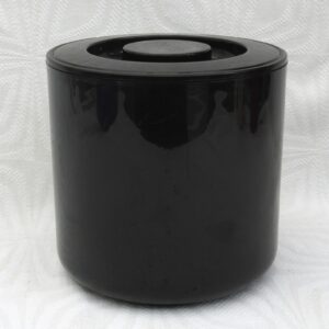 Vintage Original 80s Barware Black Insulated Ice Bucket Embee Plastic
