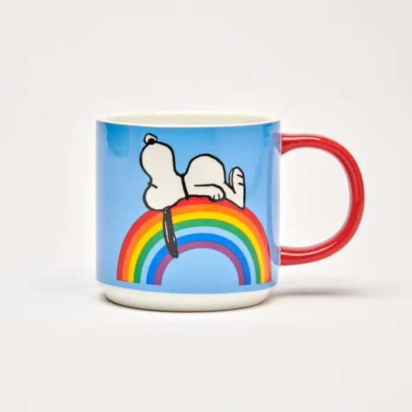 Vintage 80s Style Peanuts Snoopy Good Vibes Mug Image