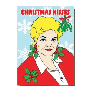 Vintage 80s Pat Butcher Christmas Kisses Card from Bite Your Granny
