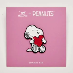 Snoopy Give Hugs Heart Enamel Gift Pin Badge Image