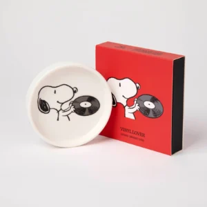 Snoopy Vinyl Lover Round Ceramic Trinket Dish Gift Image