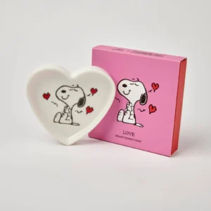 ⁠Snoopy Peanuts Heart Ceramic Trinket Dish Gift Tray
